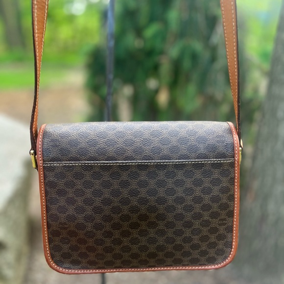 CELINE Vintage Macadam Canvas Circle Shoulder Bag - Picture 10 of 16